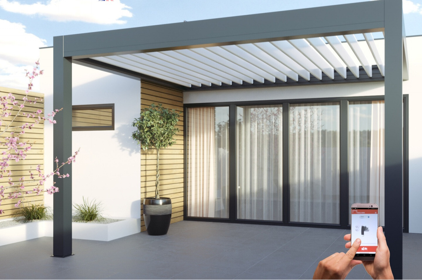 PERGOLA BIOCLIMATIQUE DESIGN PLAT